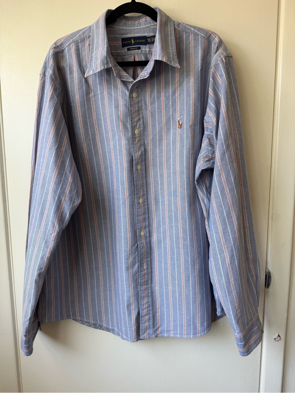 Ralph Lauren Light Blue Striped Button-Down Shirt